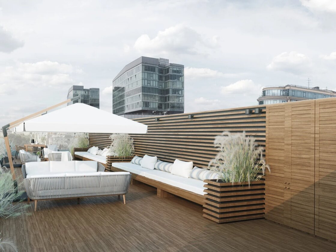 Обложка проекта: Как превратить неиспользованное пространство на крыше в модную лаундж-веранду