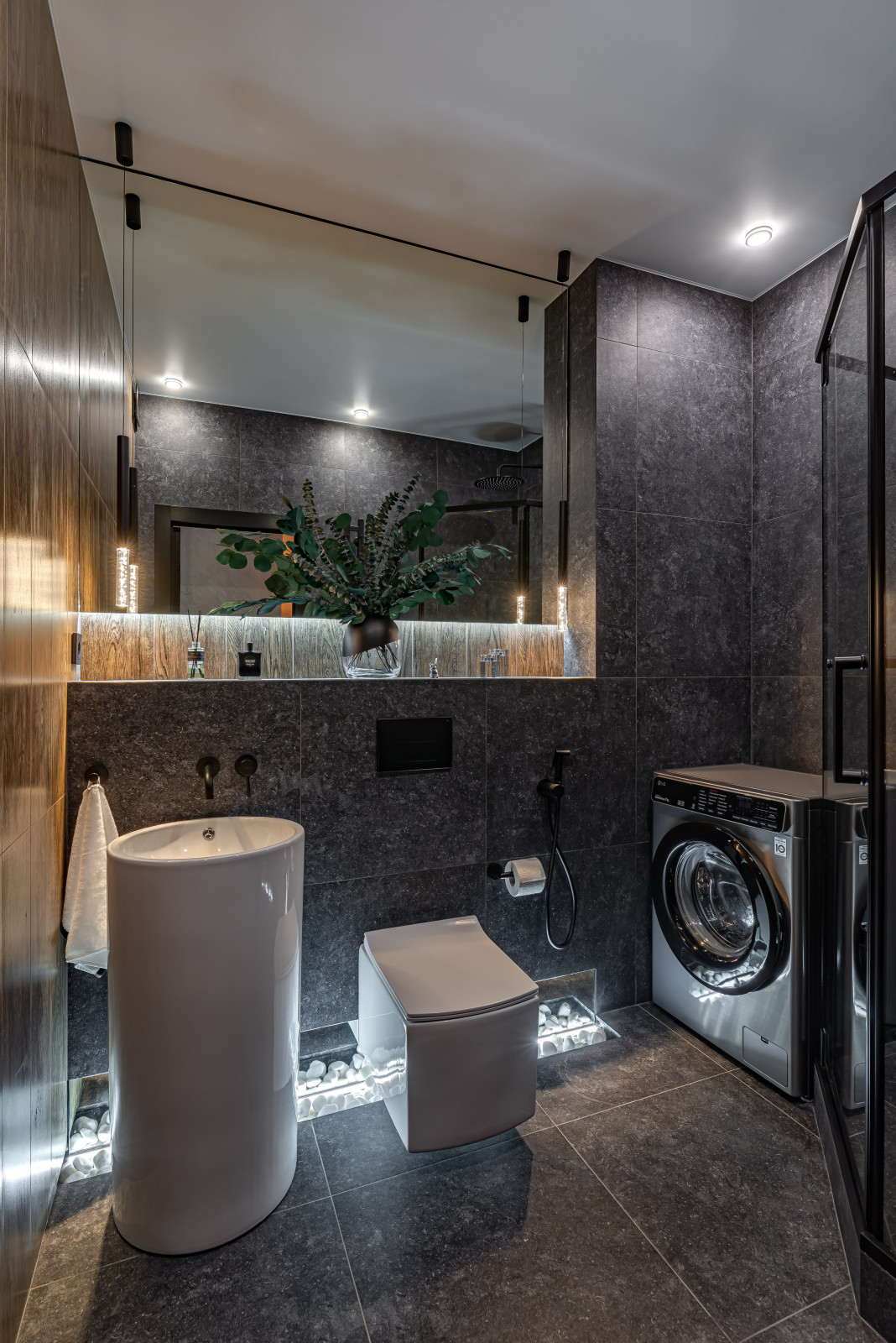 ЖК САМПО. 1-комнатная квартира в брутальном стиле, "от бетона" до заселения