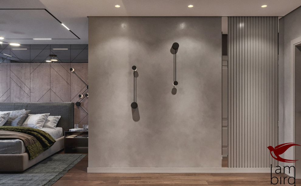 Натуральные оттенки в интерьере квартиры в ЖК "Лефорт" 130 кв.м