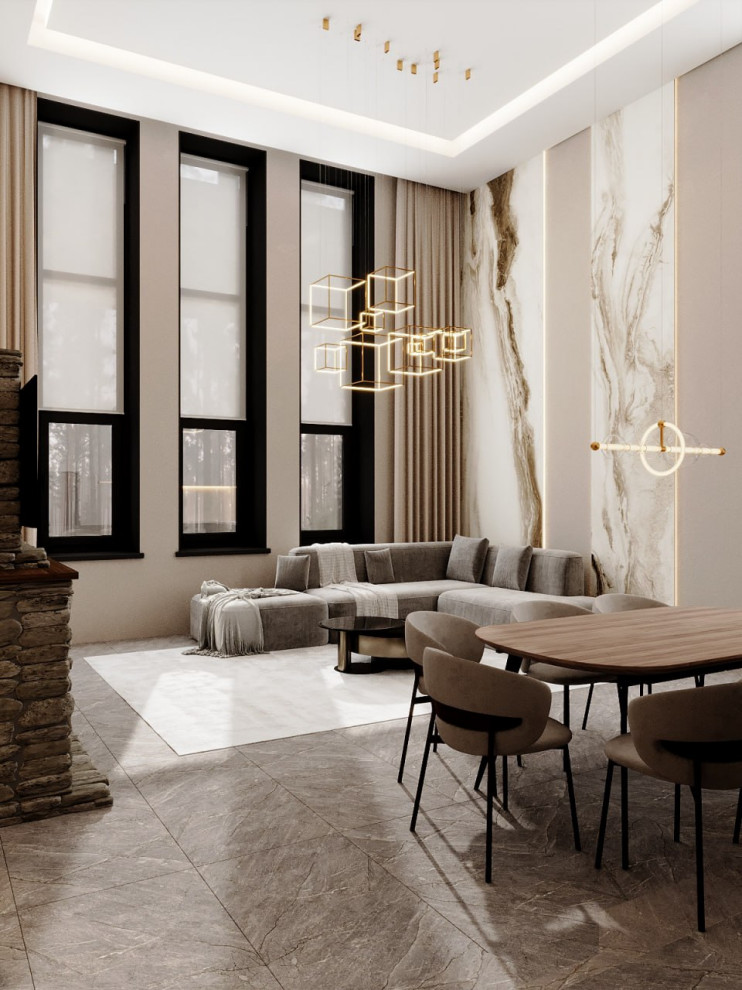 Дизайн-проект дома (420 м2) в стиле нео-модерн