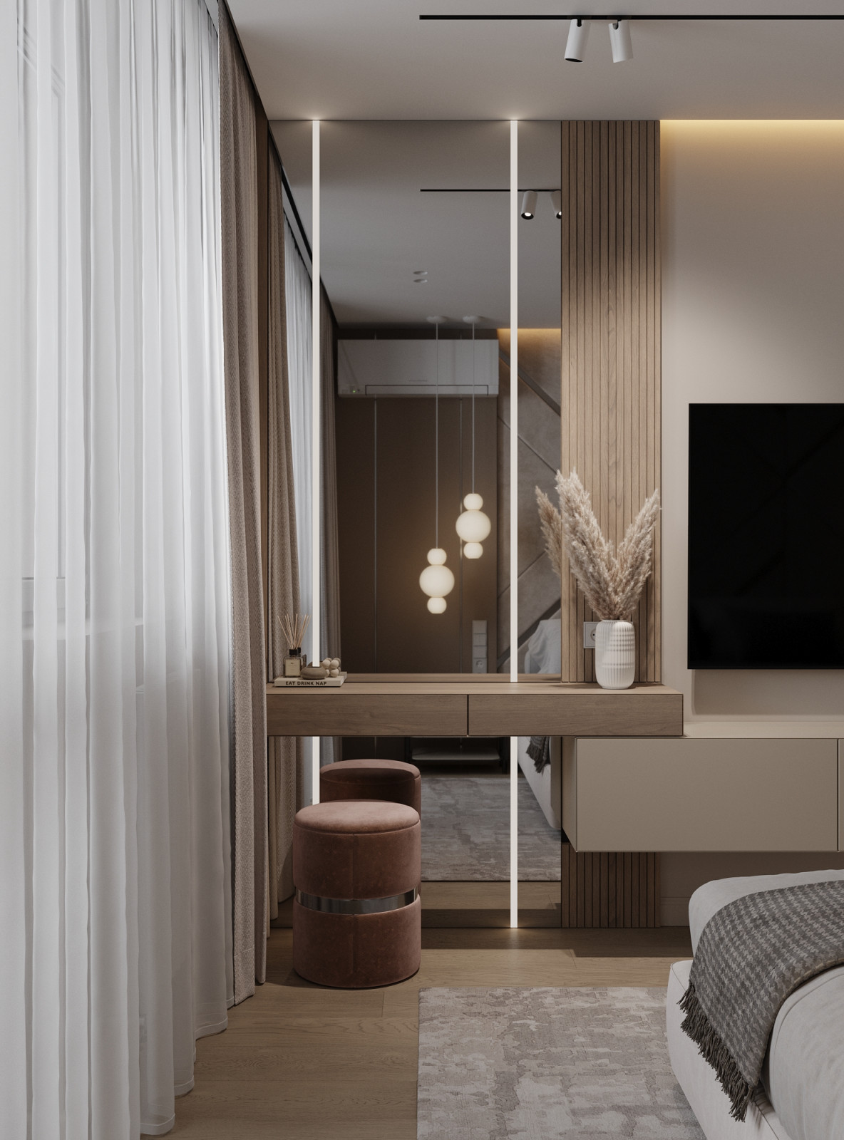 Сокол, 100кв.м. нежный интерьер в бежевых тонах