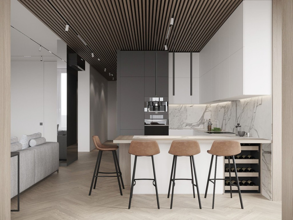 Квартира в современном стиле, ЖК «Duderhof Club», 146 кв.м.