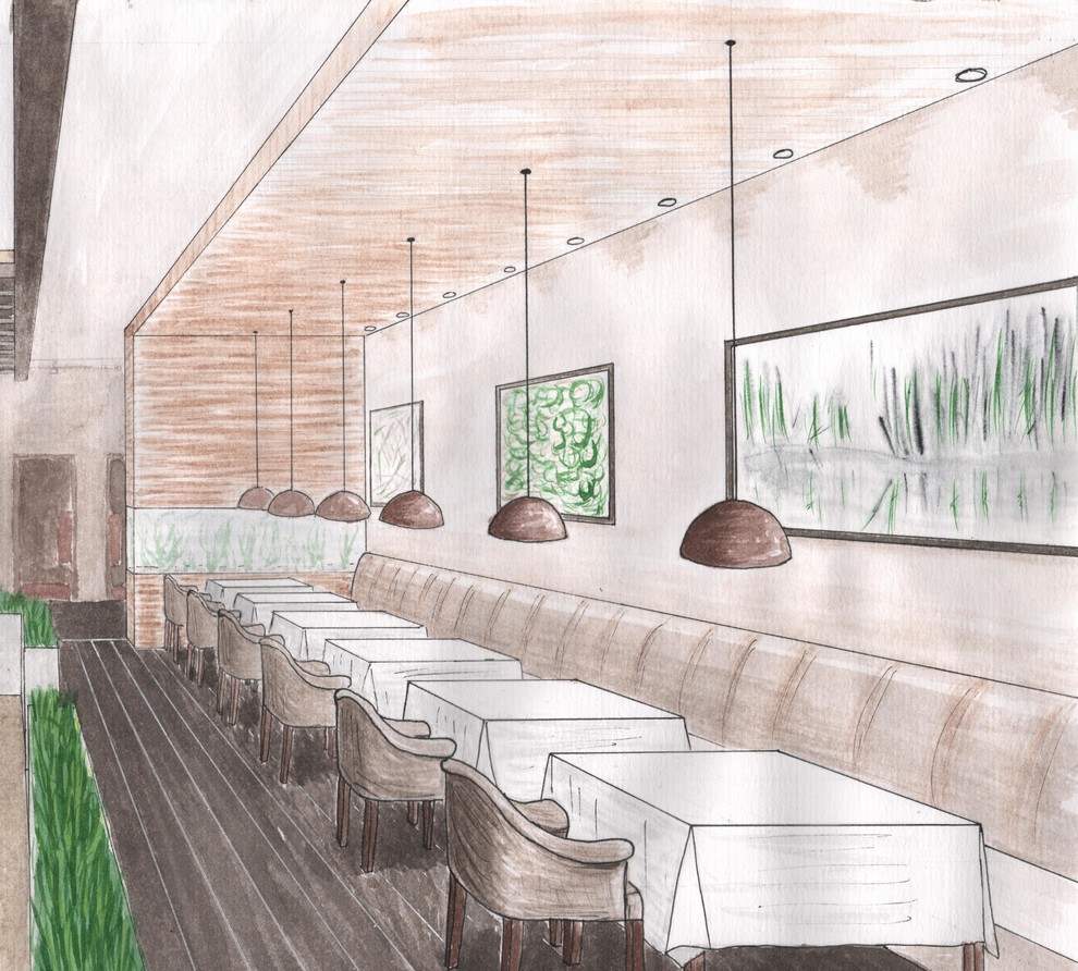 Итальянский ресторан в эко стиле