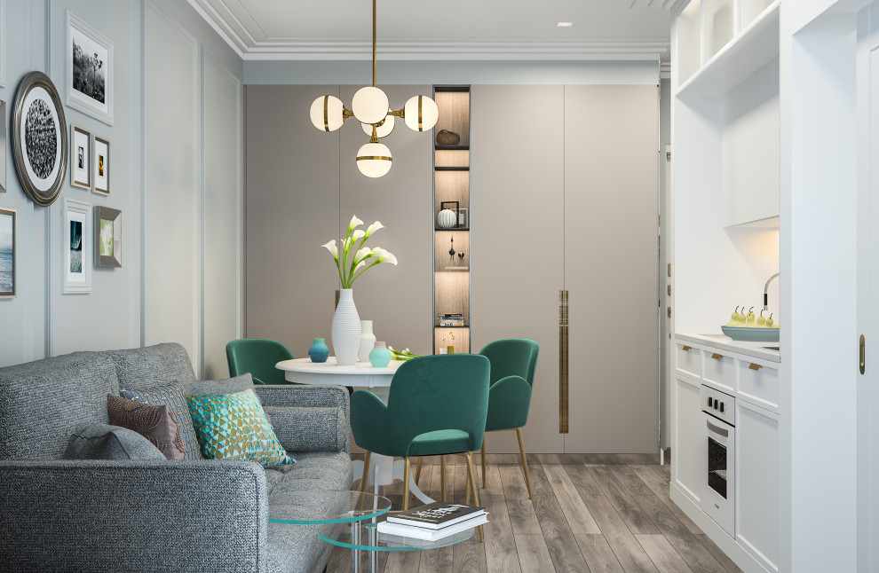 Дизайн - проект однокомнатной квартиры 38 кв.м. г. Москва