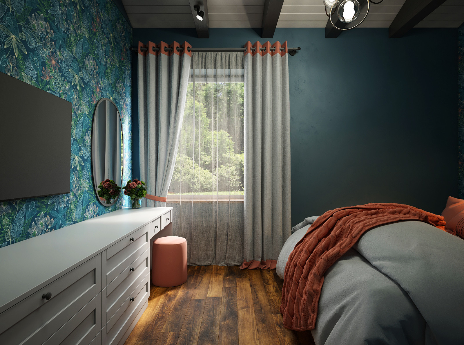 Спальня в загородном доме