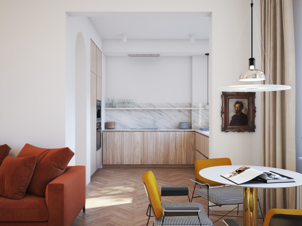 Обложка проекта: Design d'intérieur pour l'appartement d'un jeune couple dans un immeuble à étage
