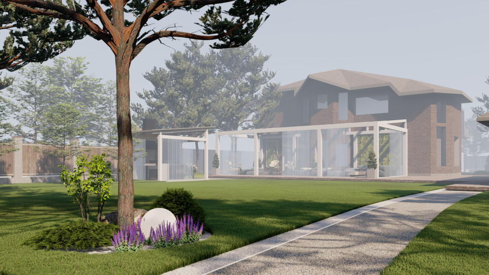 Лужайка рядом с зоной отдыха