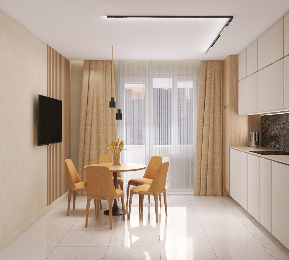 Проект 2-х комнатная квартира 81 м2 для семьи с тремя детьми. Стиль современный