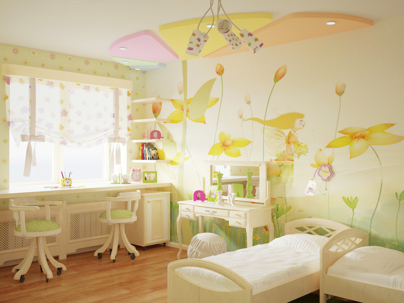 Дизайн детской для девочек