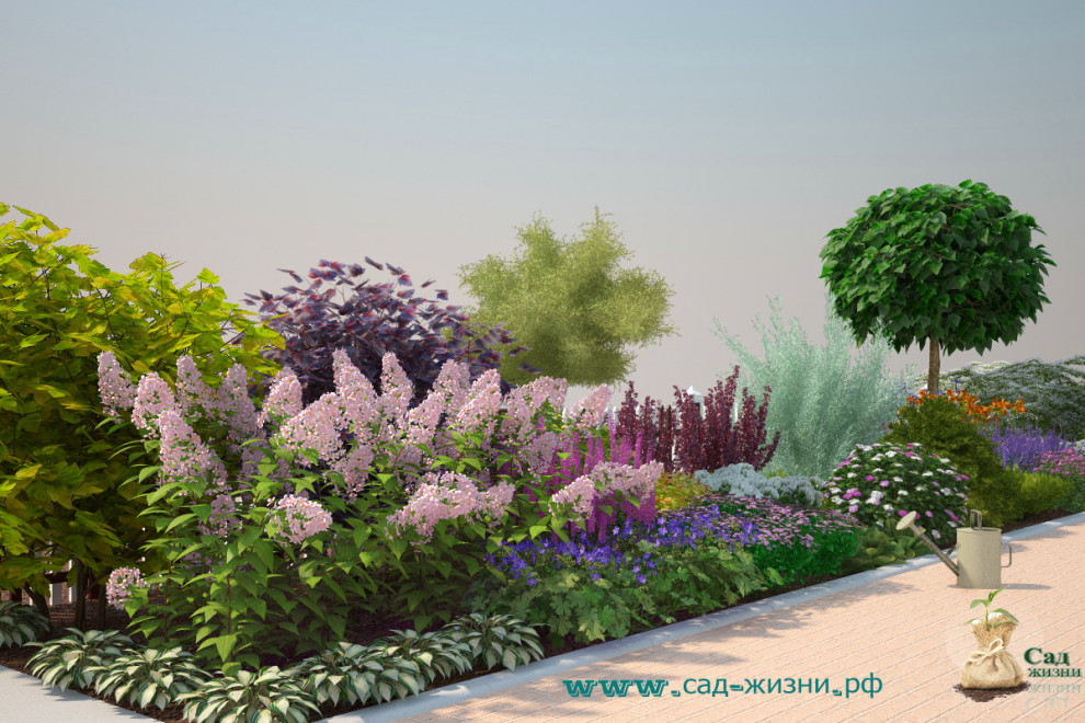 Обложка проекта: Цветник в палисаднике