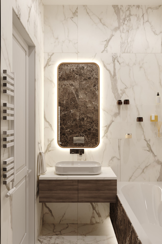 Квартира 73 кв. м. в современном стиле Новочерёмушкинская 17