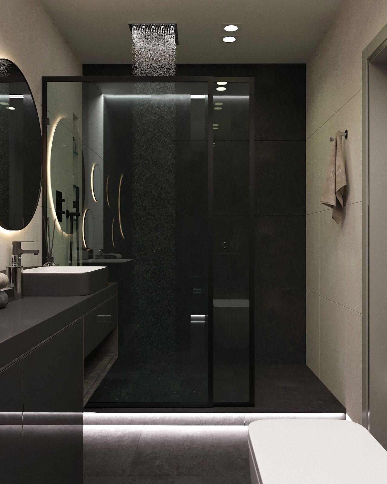 Интерьер ванной комнаты в городе Набережные Челны