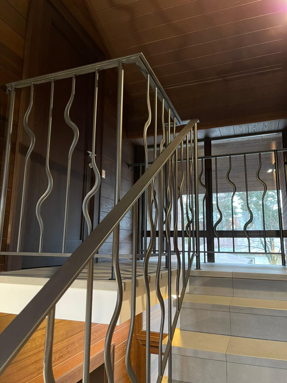 Обложка проекта: Лестница, кованое ограждение, фабрика Grande forge (Франция), коллекция "Рондо".