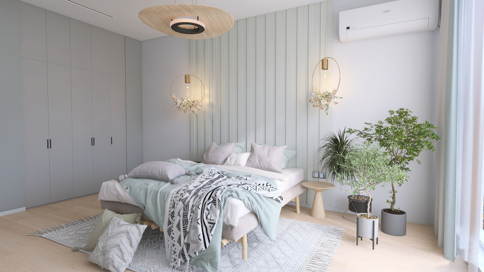 Нежная спальня в скандинавском стиле