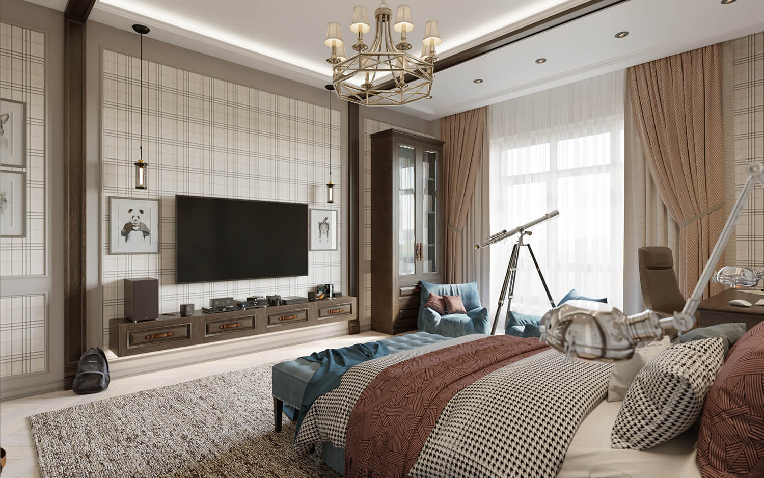 Дизайн интерьера жилого дома. Современная классика.