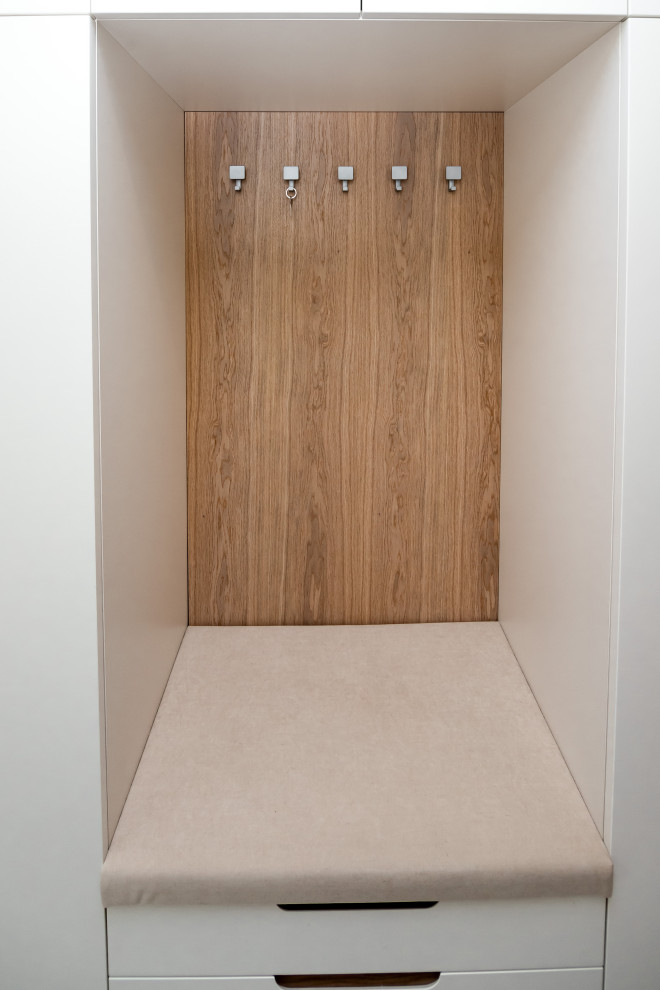 Гардероб и шкаф в прихожую в минималистичном стиле