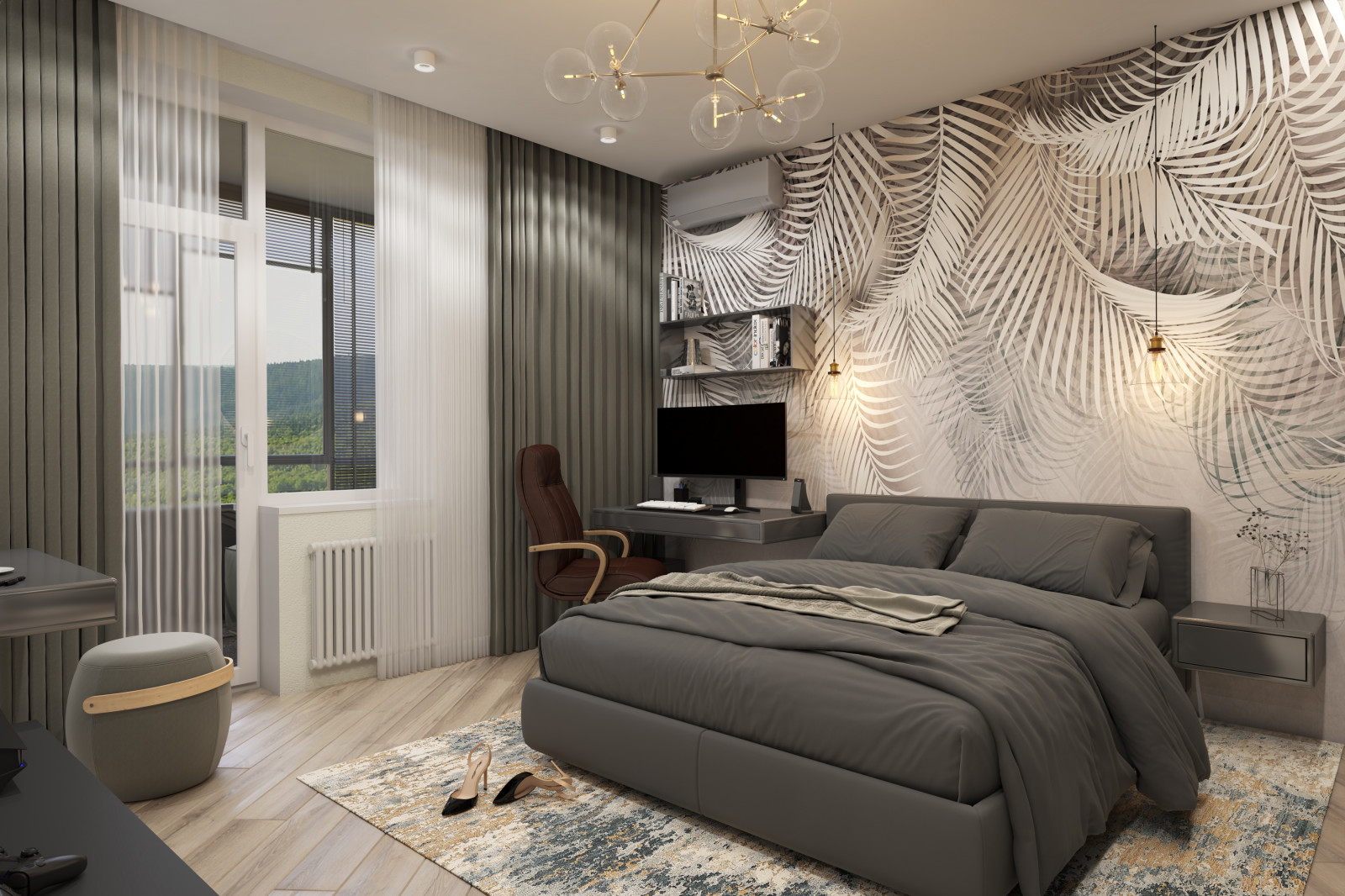 Однокомнатная квартира. 44 кв.м.