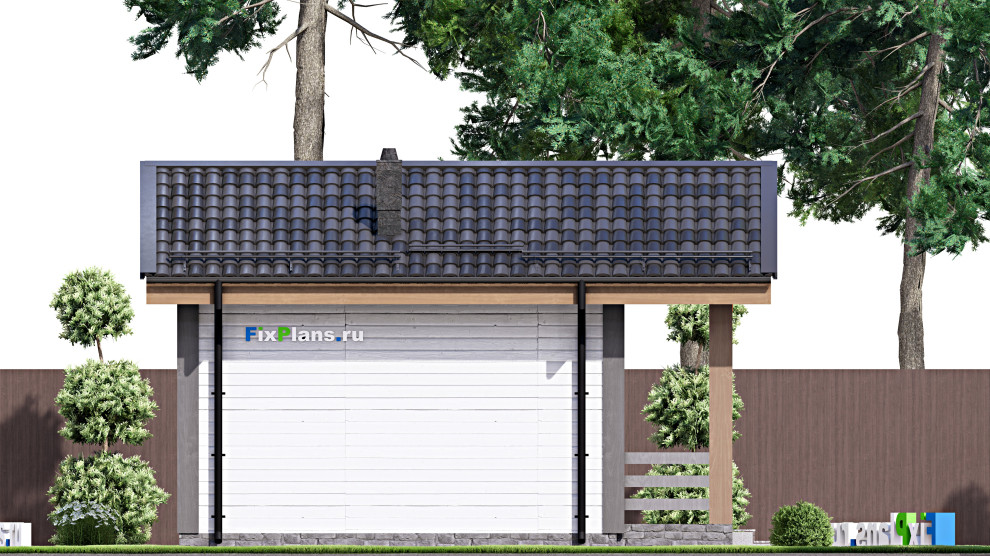 Проект одноэтажного дома 5х7м S19м2 F-15632