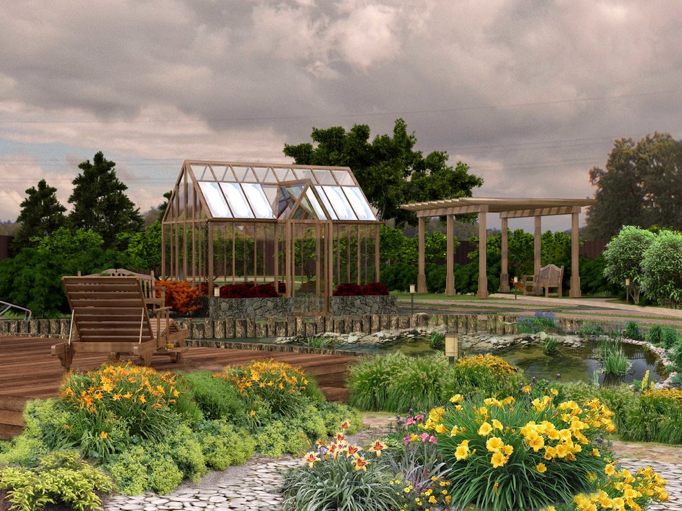 Дачный участок с парником