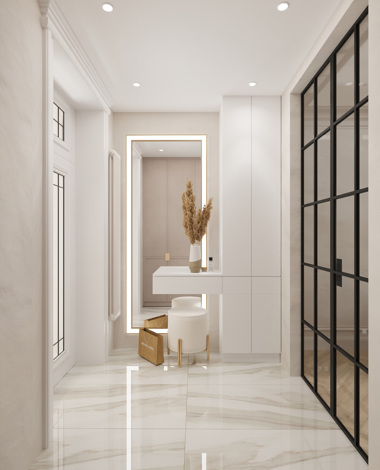 Современный таунхаус в теплой бежевой гамме