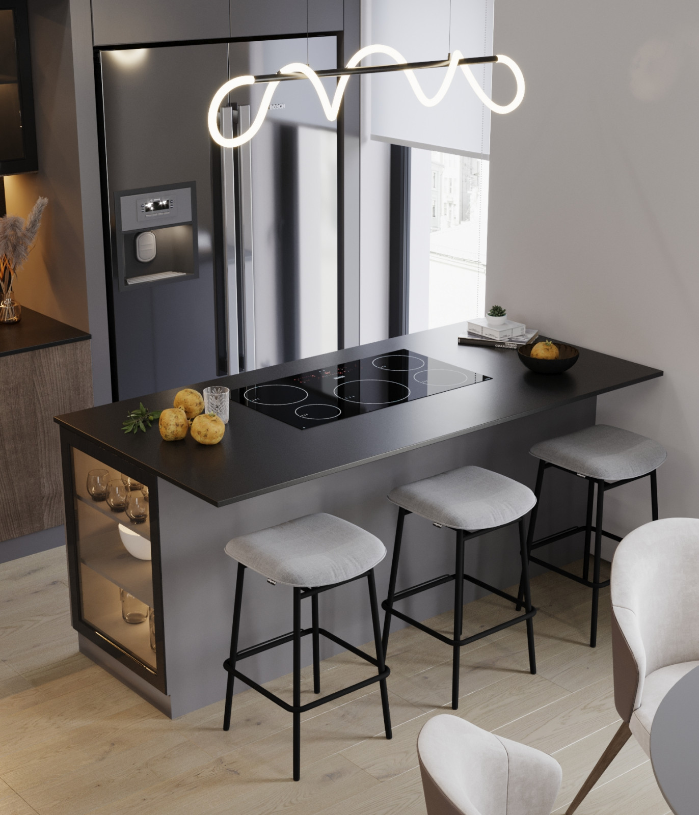 Квартира в серых тонах