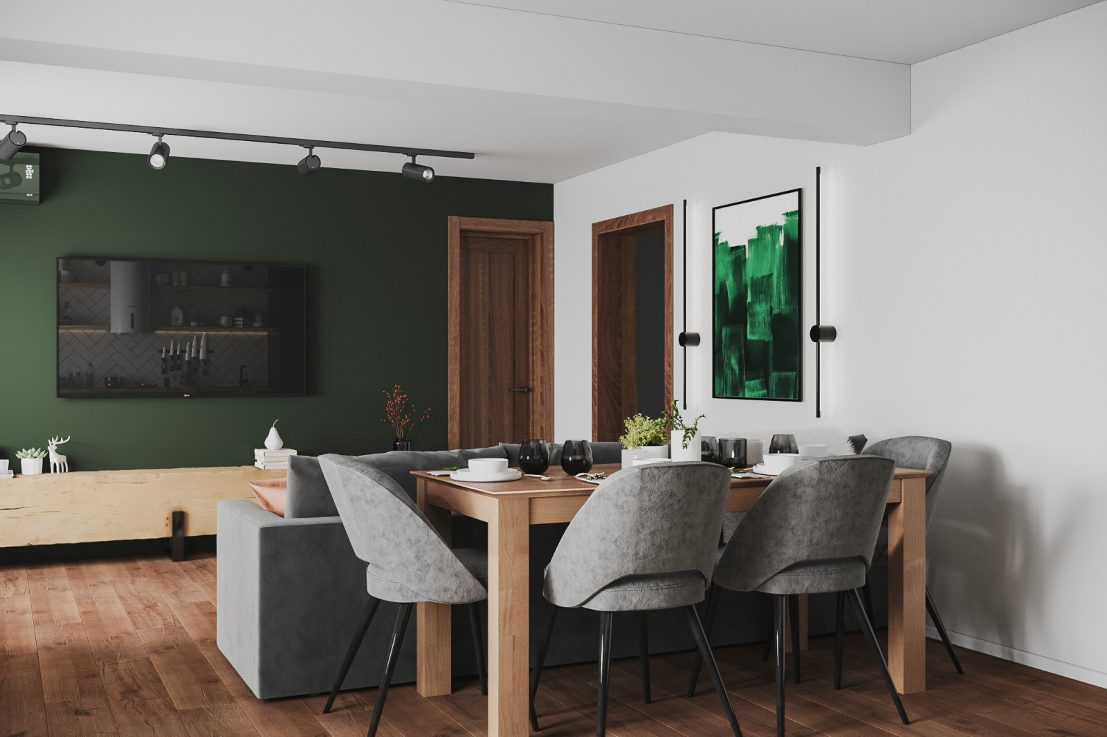 Скандинавский стиль для двухкомнатной квартиры, Народный бульвар