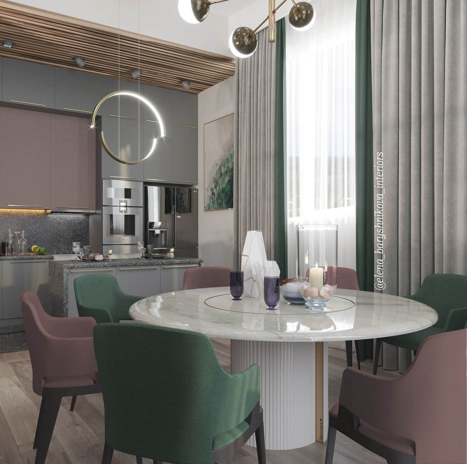 Дизайн проект квартиры 130м2 "Курорт в городе" (Resort in the City)