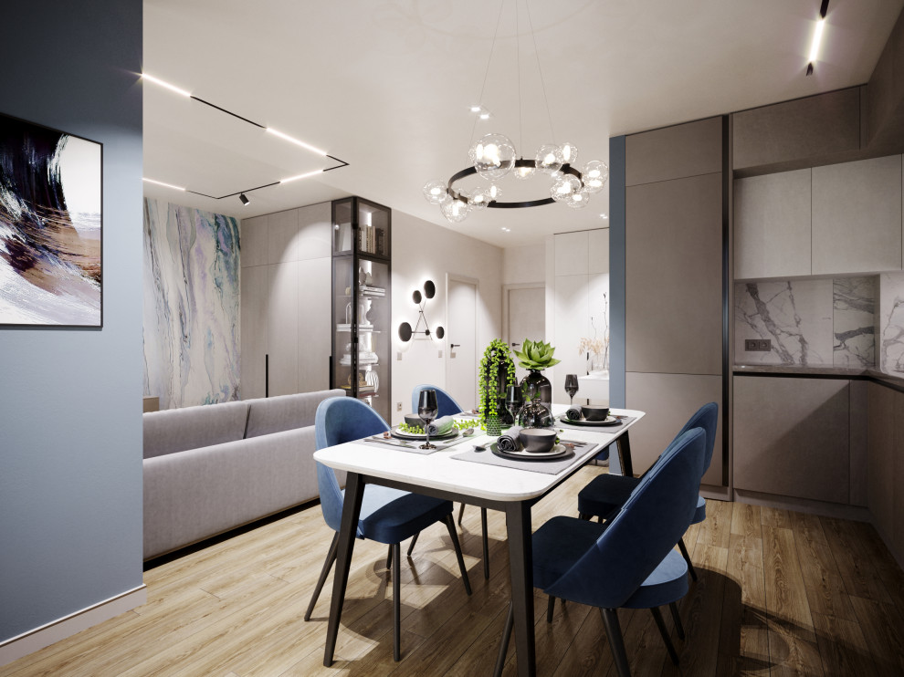 Дизайн квартиры в Москве в светлых тонах