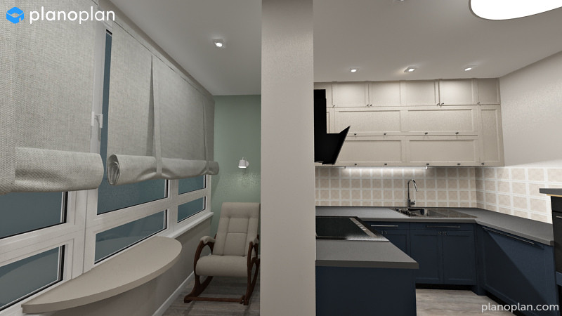 4хкомнатная квартира для молодой семьи с кабинетом в кладовке