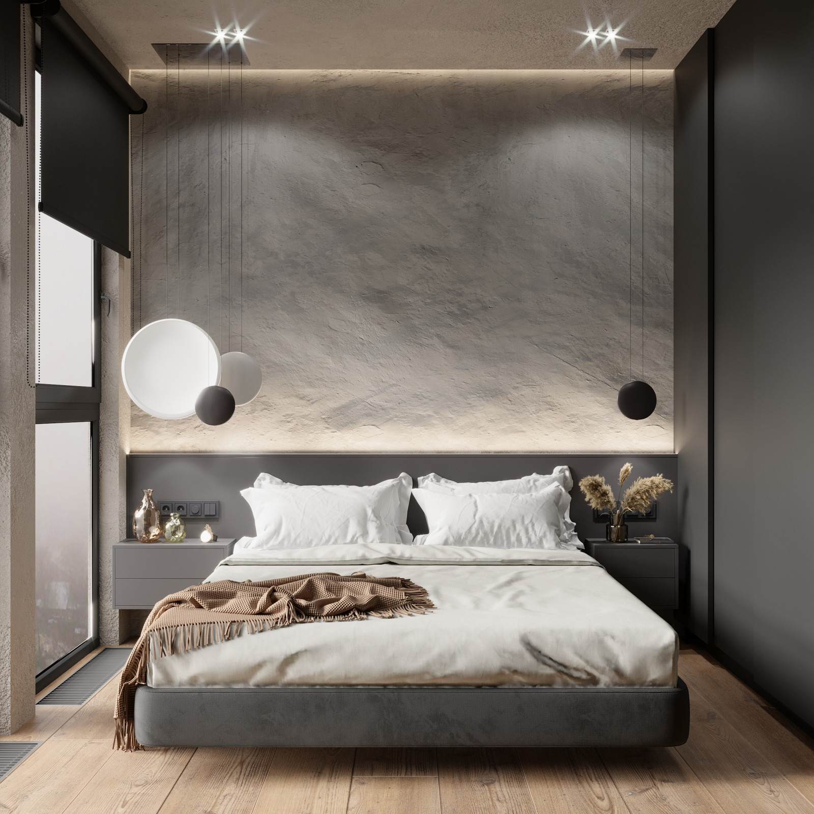 Обложка проекта: Брутальная квартира с элементами минимализма 65 кв м