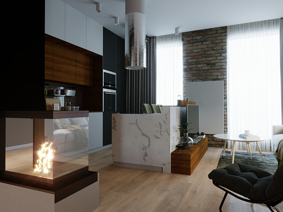 Дизайн проект 2х комнатной квартиры в современном стиле