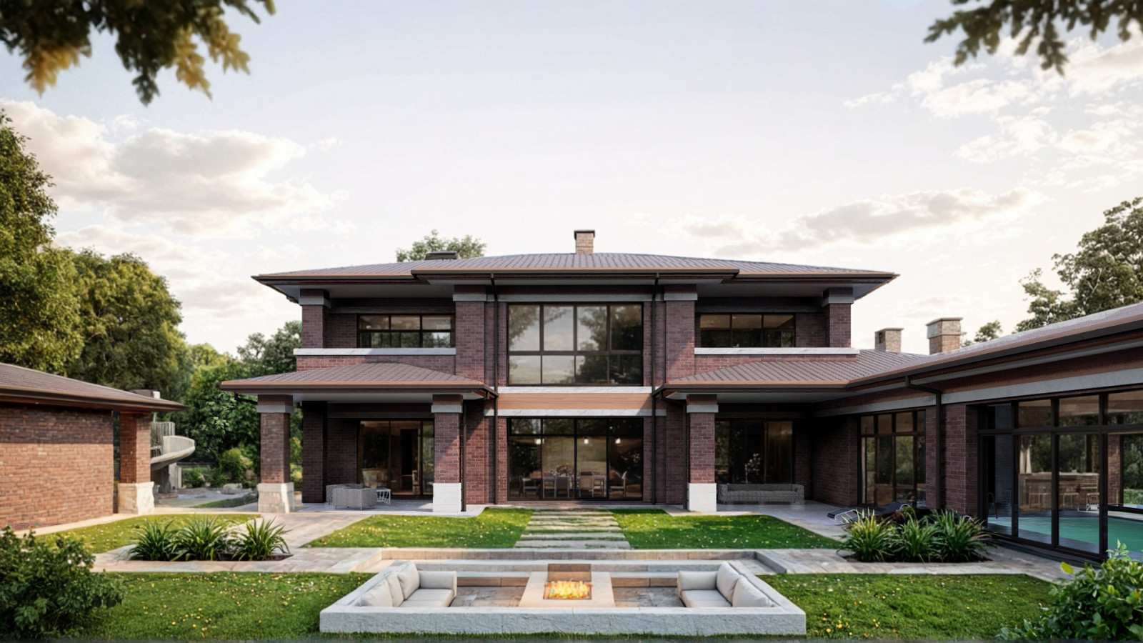 Обложка проекта: Дом с бассейном  500 кв.м.