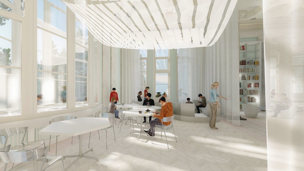 Концепция интерьеров павильона Кролиководство ВДНХ под Школу Новых искусств