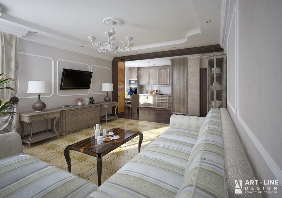 Трехкомнатная квартира в стиле "Легкая классика".