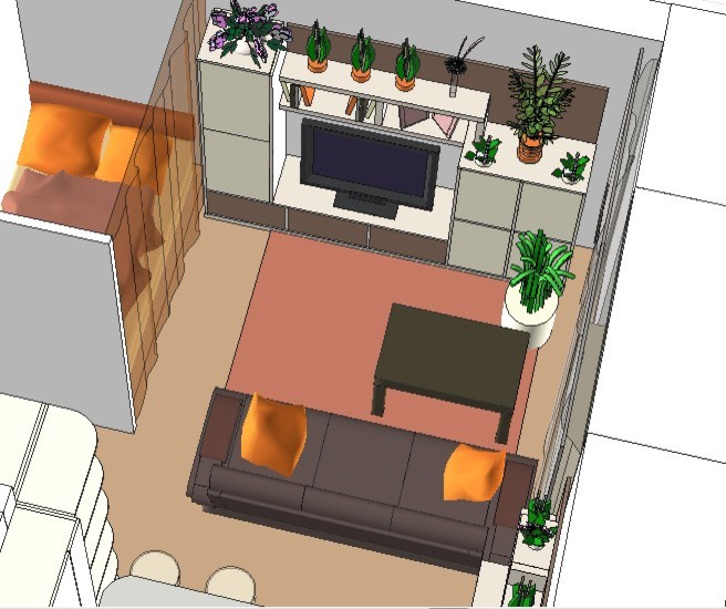 Обложка проекта: Дизайн- зонирование однокомнатной квартиры