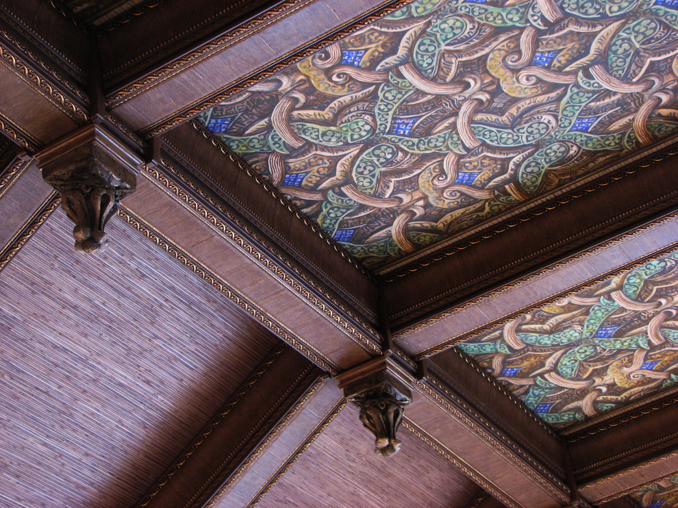 Роспись кессонов в гостиной