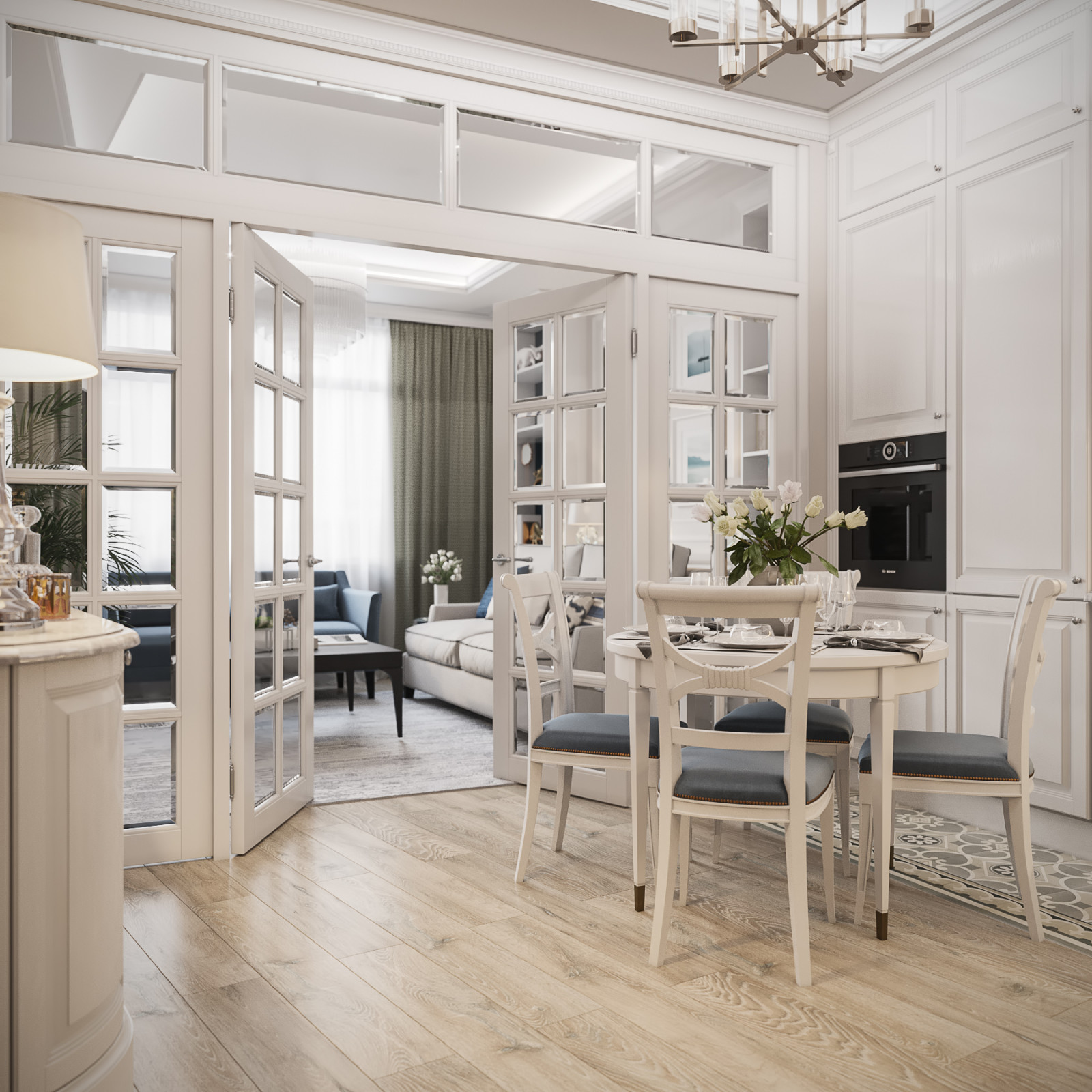 3-комнатная квартира в стиле Американская классика