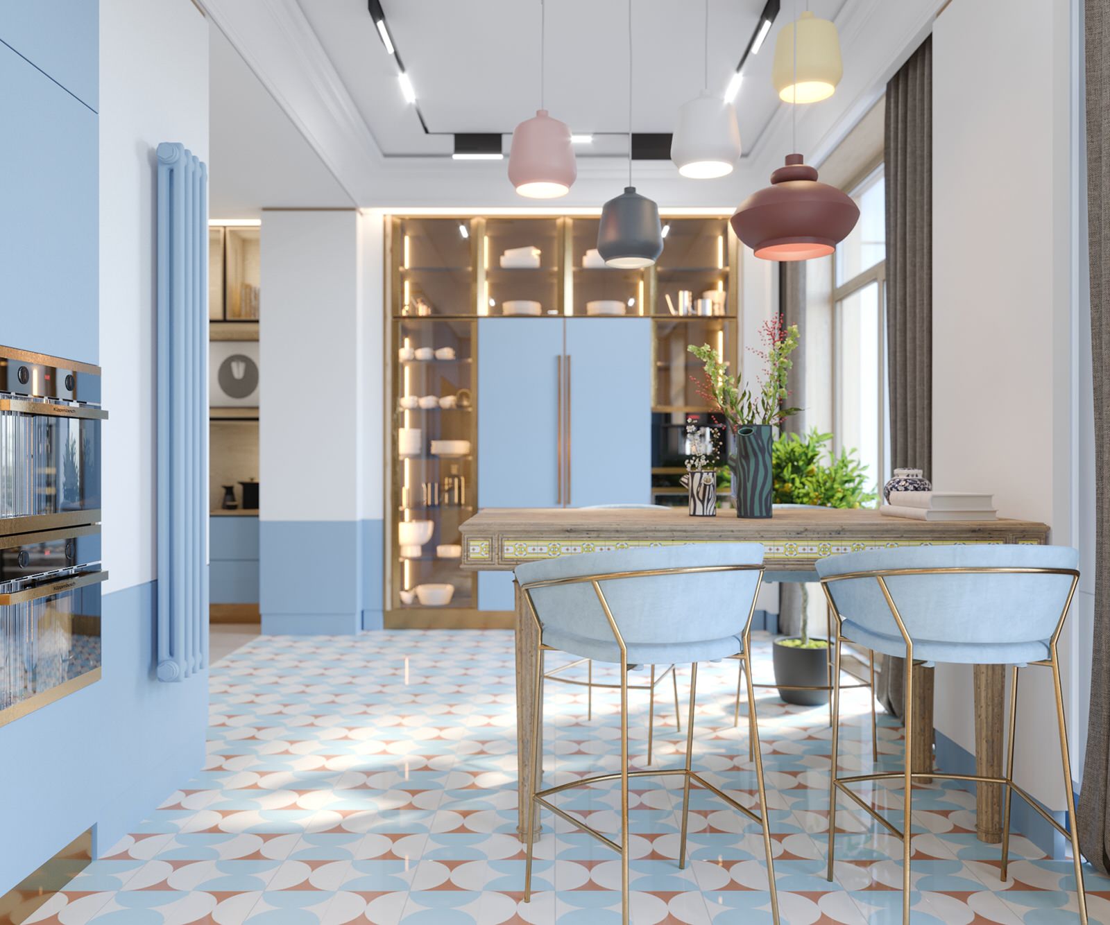 Кухня-столовая. Таунхаус в ЖК "Парк Авеню"