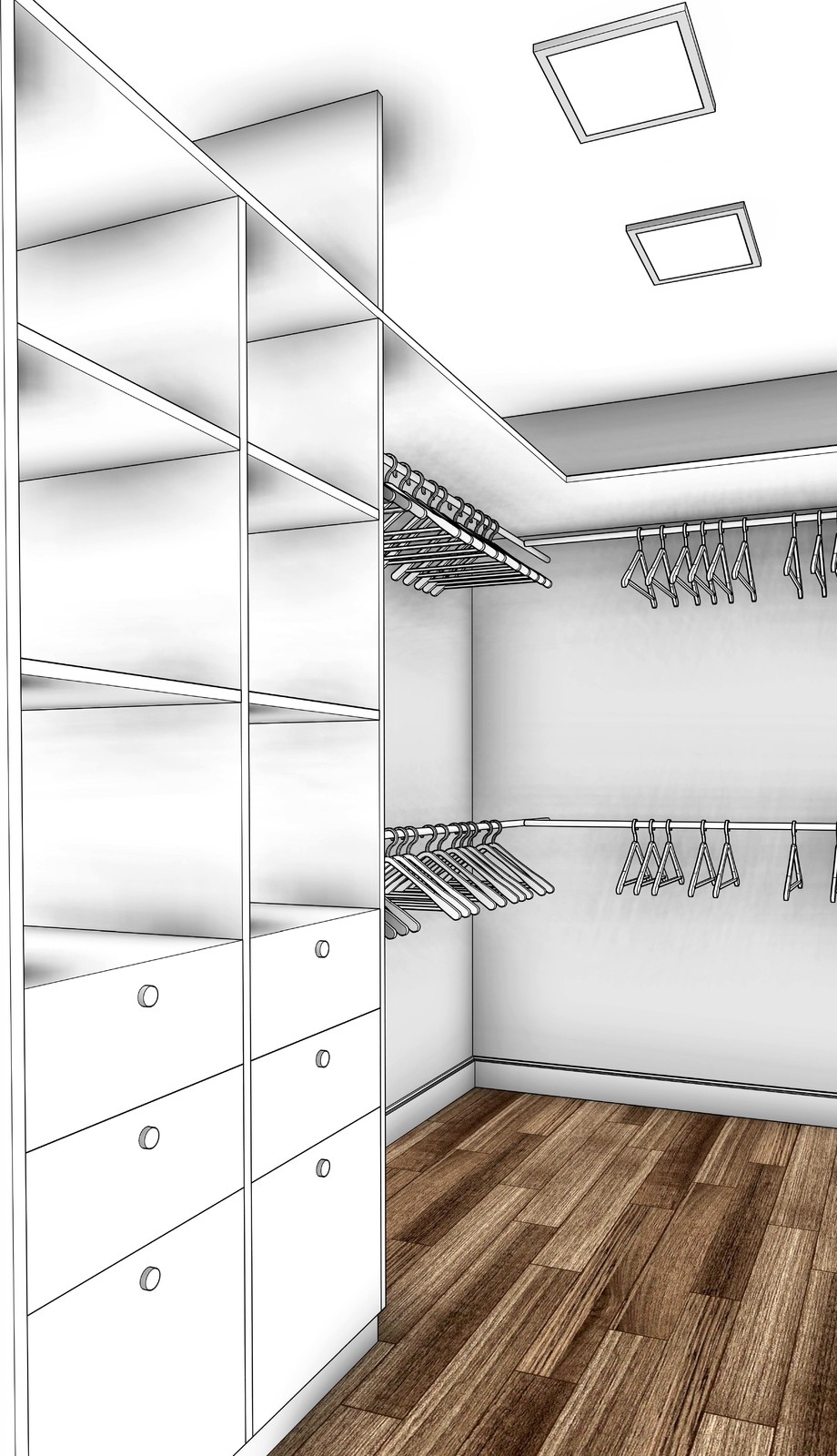 Квартира в новостройке для молодой семьи (дизайн в графике)