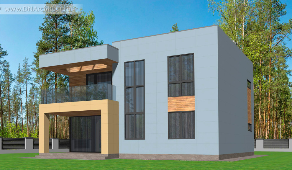 Проект дома в стиле модернизм / кубизм