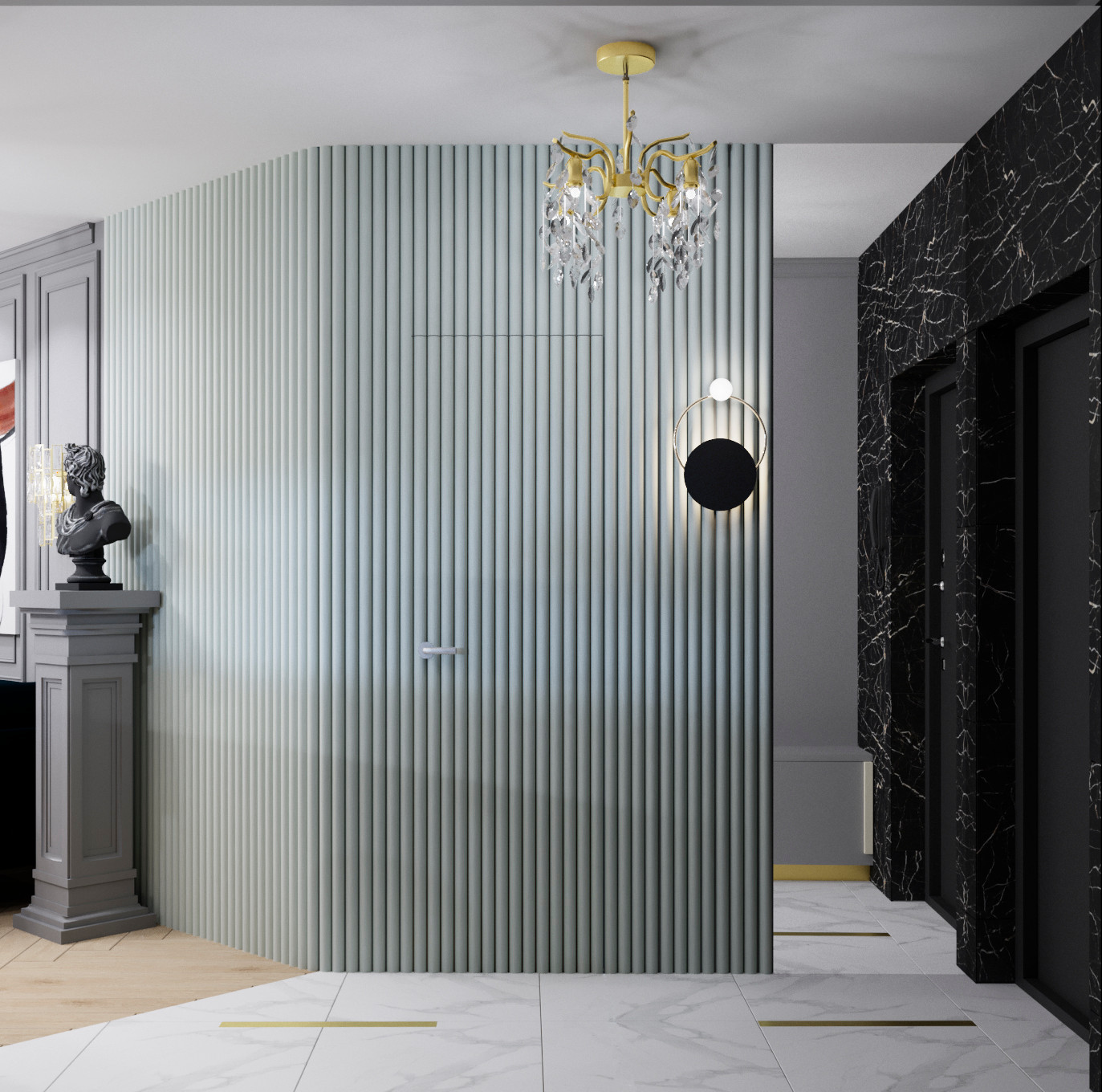 Буржуазная Эклектика в ЖК Крылья. 2к.кв. - 55 метров