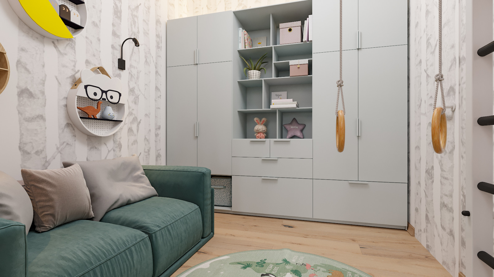 Дизайн-проект квартиры 100кв.м. для семьи из 4х человек в Северном парке