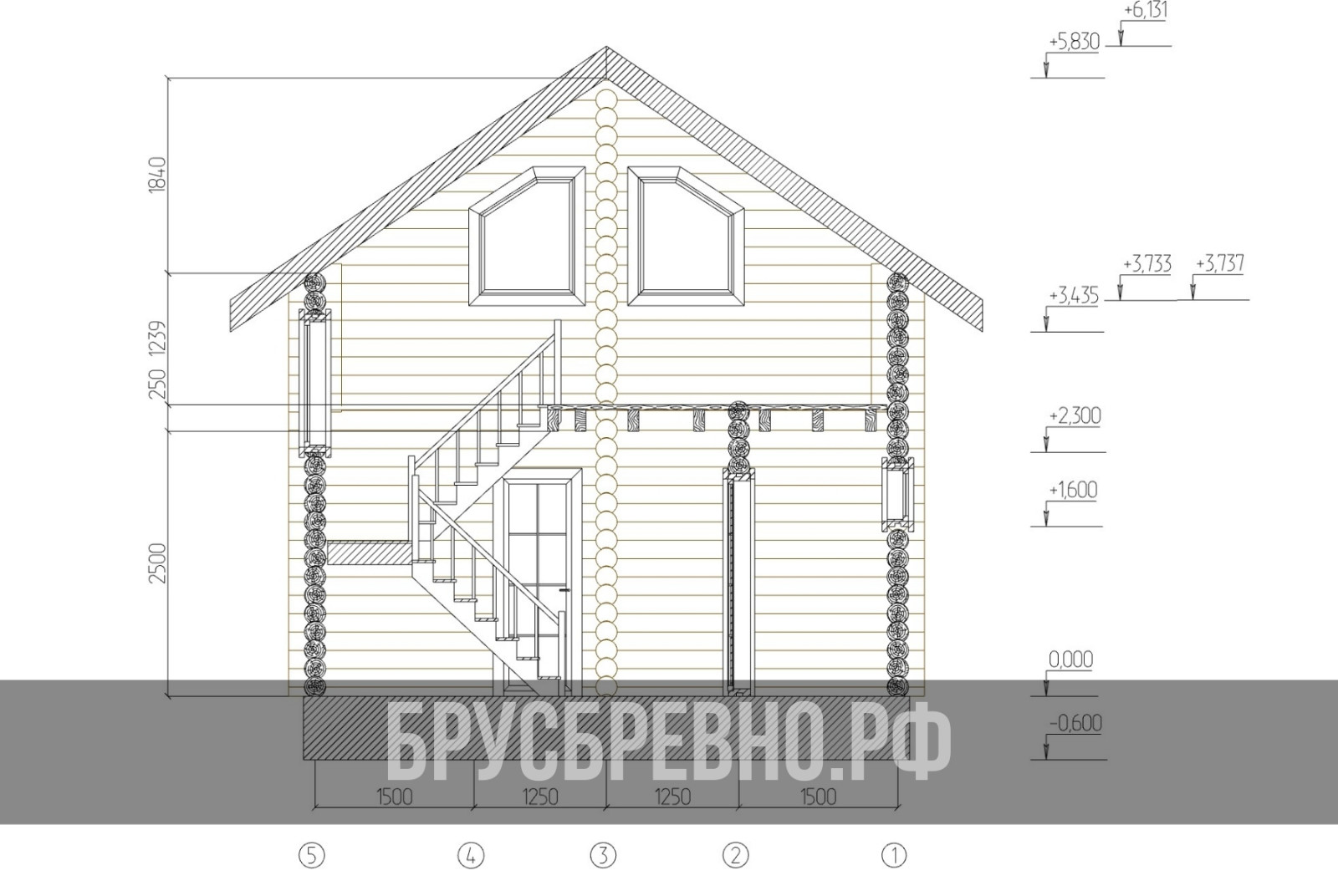 Проект 563 Баня 6х10 бревно 200