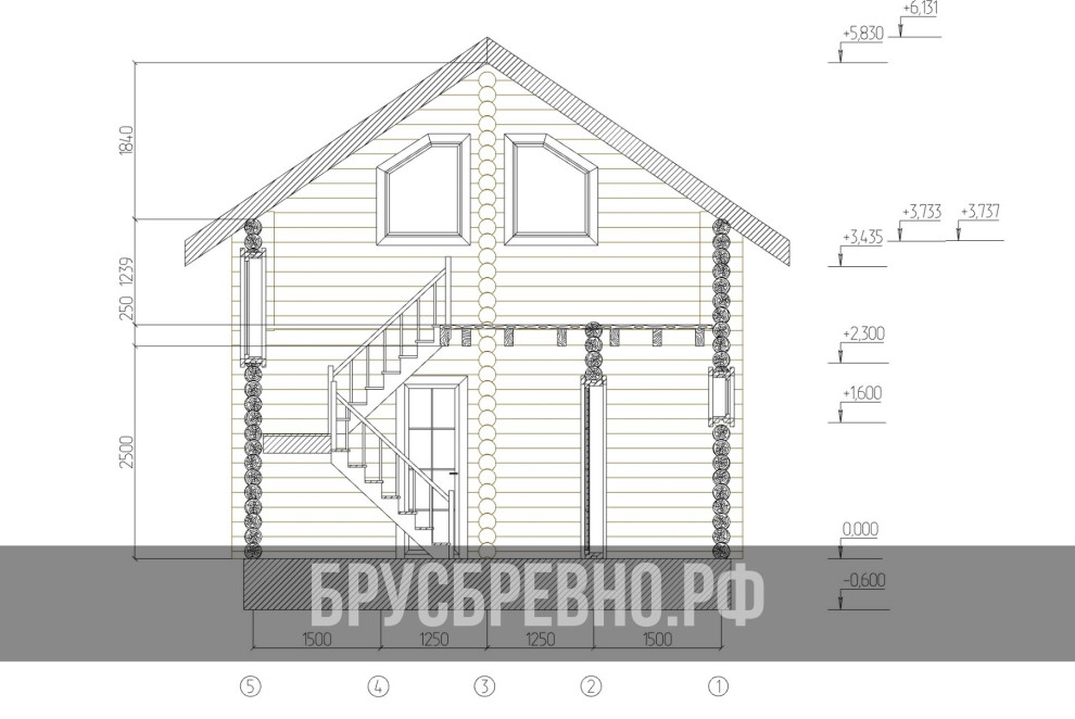 Проект 563 Баня 6х10 бревно 200