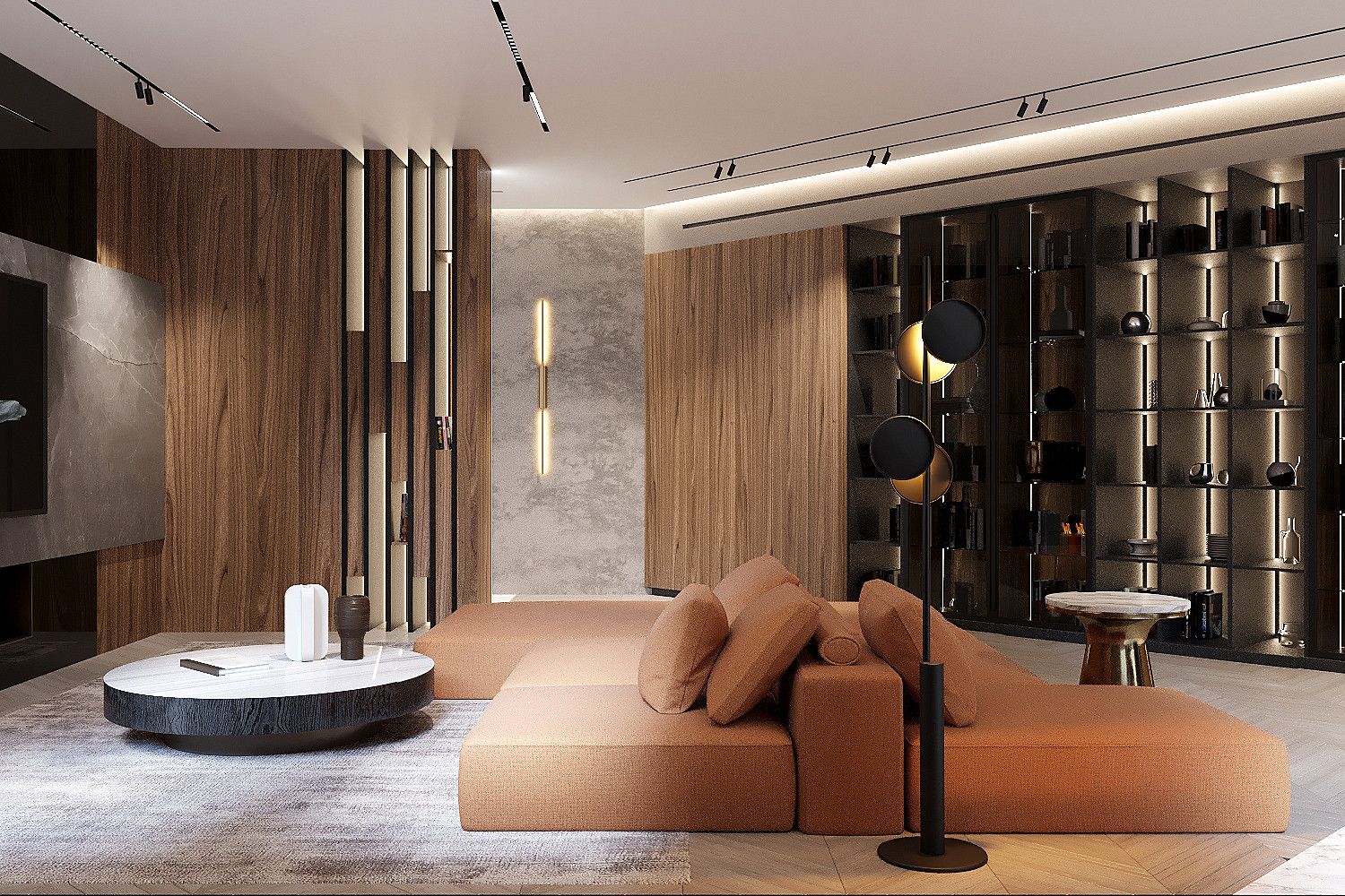 Интерьер квартиры ЖК "Ладья" в г. Самара 163м2