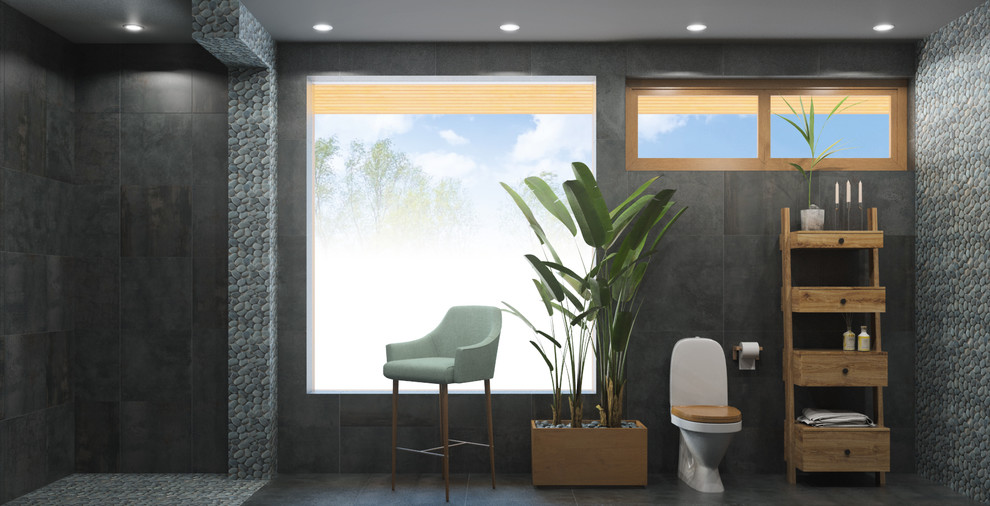 Интерьер каркасного дома, фахверка в экостиле