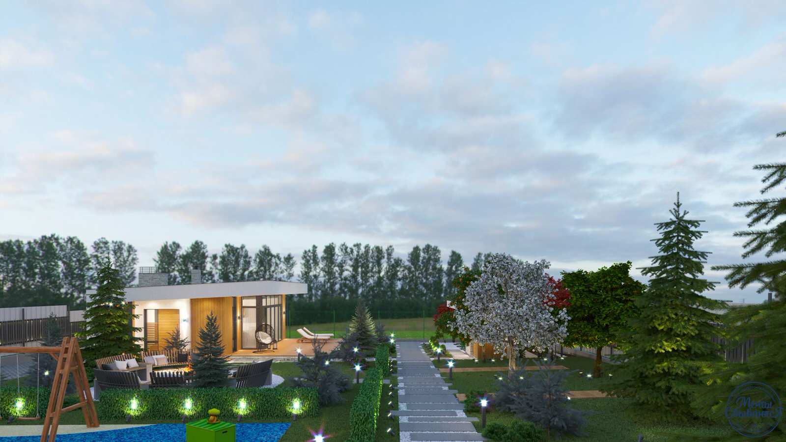 Проект двухэтажного индивидуального дома