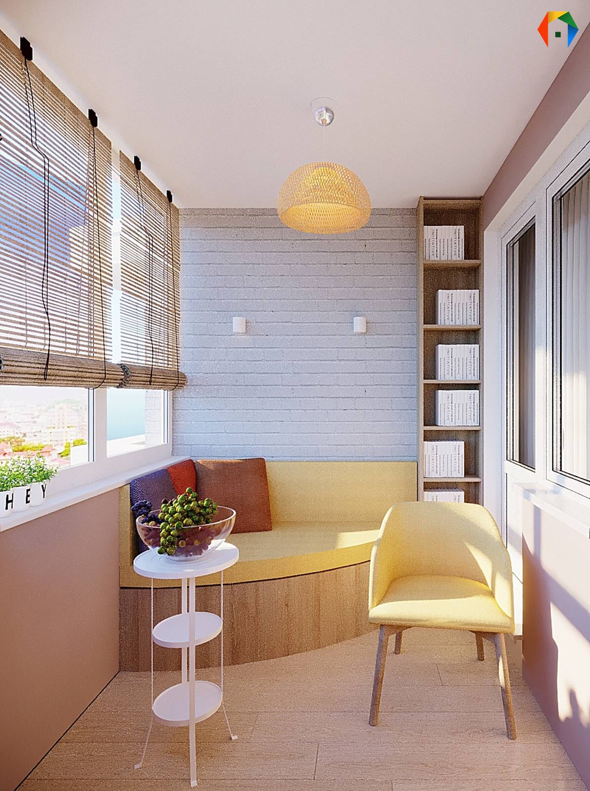 Дизайн трешки в песочных тонах