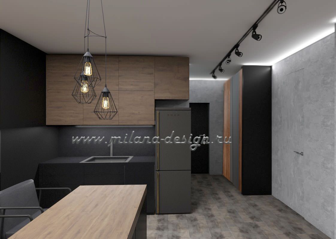 Обложка проекта: Проект 2х комнатной квартиры в стиле лофт