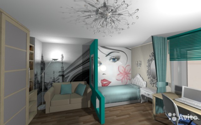 Обложка проекта: Дизайн комнаты для девочки